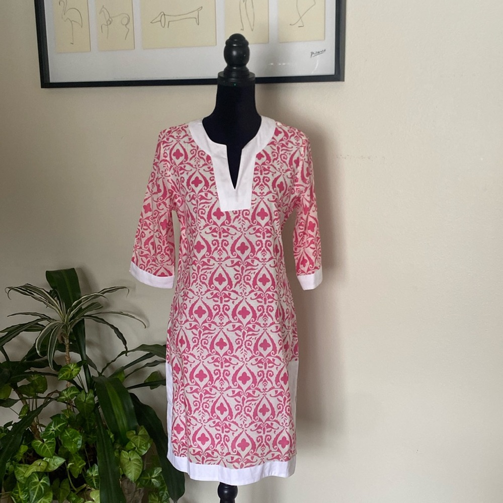 Julie Miles pink print dress